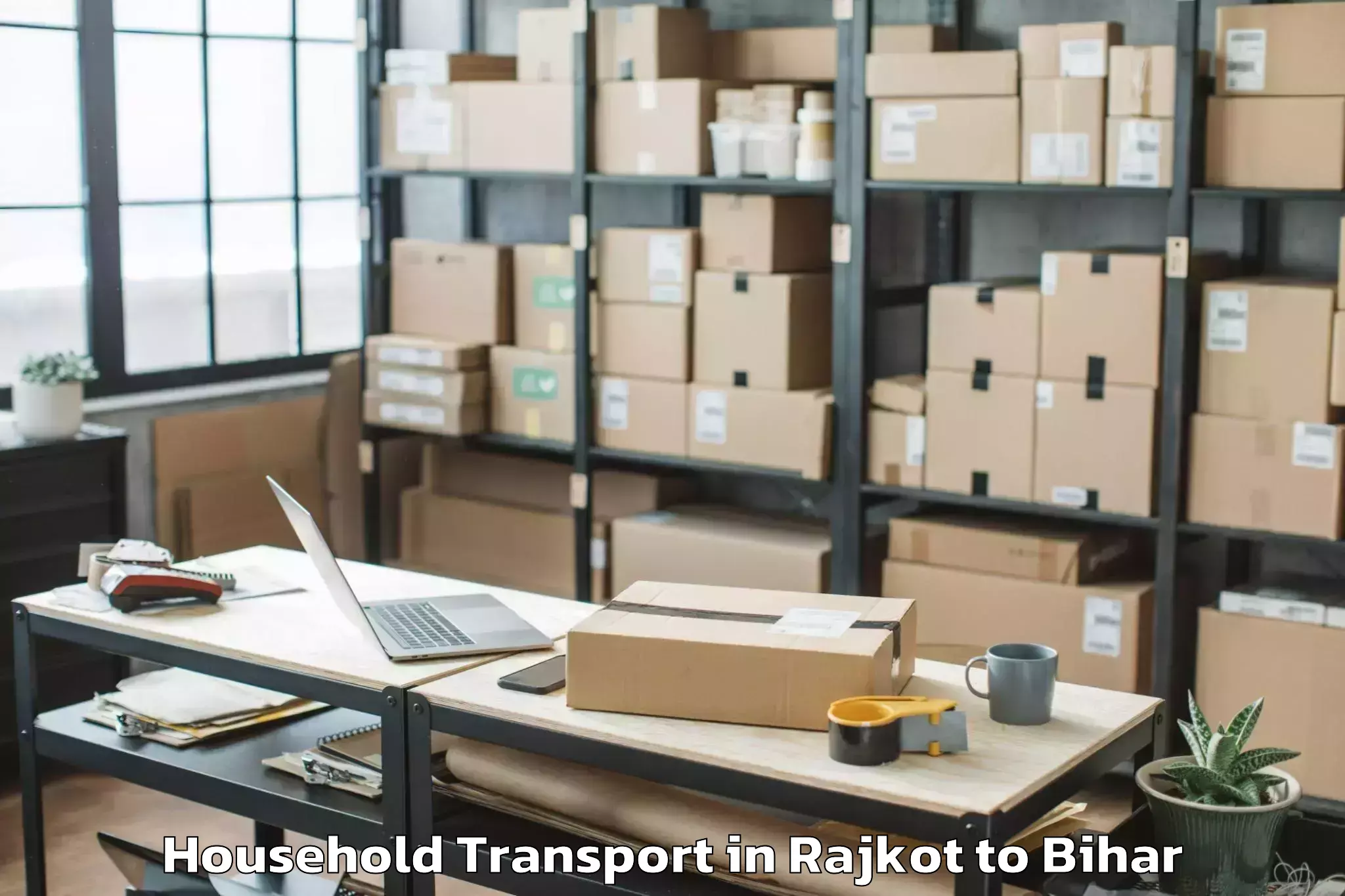 Book Rajkot to Kasba Household Transport Online